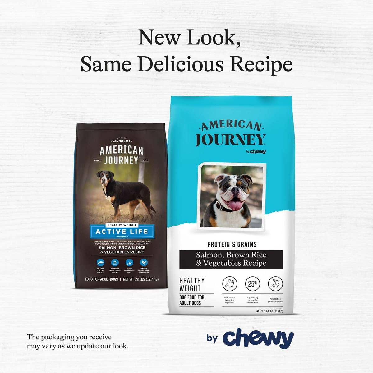 American Journey Protein and Grains Healthy Weight Salmon， Brown Rice and Vegetables Recipe Dry Dog Food