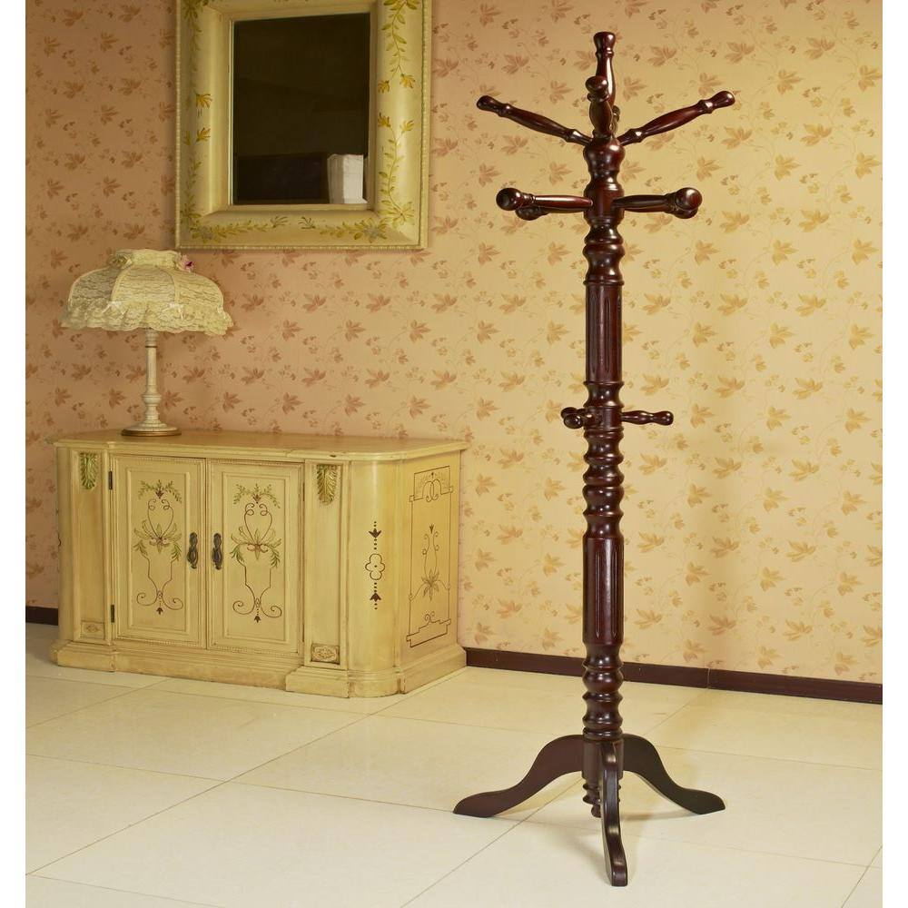 Homecraft Furniture Cherry 12-Hook Coat Rack JW302-C