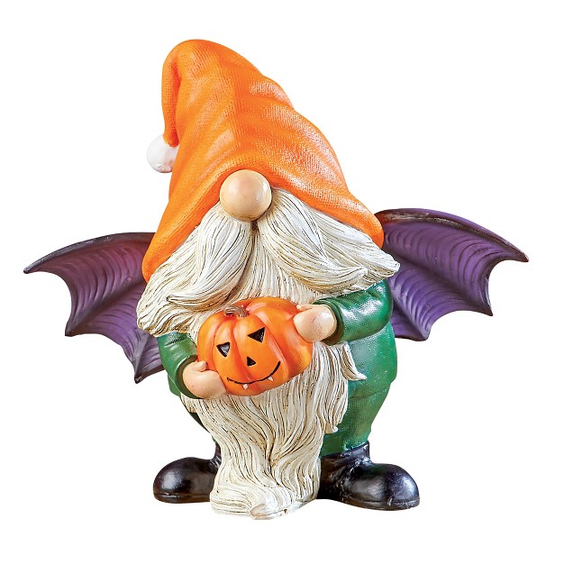 Collections Etc Halloween Bat Trick or treat Gnome Figurine 11 25 X 5 75 X 10