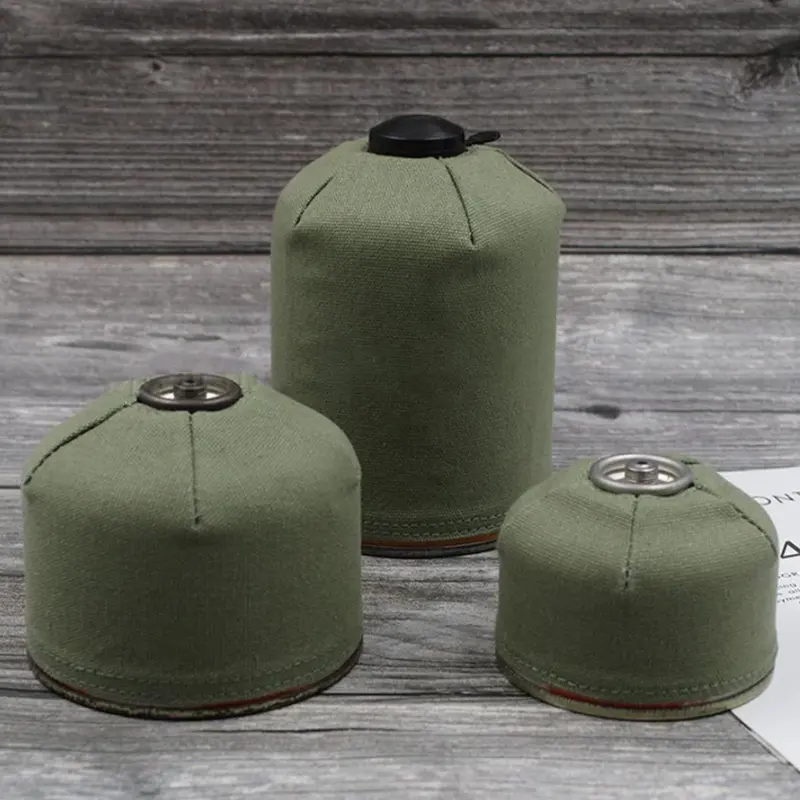 Gas Tank Cover Propane Canisters Cover Camping Cooking Tools Accessories Canvas Gas Tank Collision Protective Bag