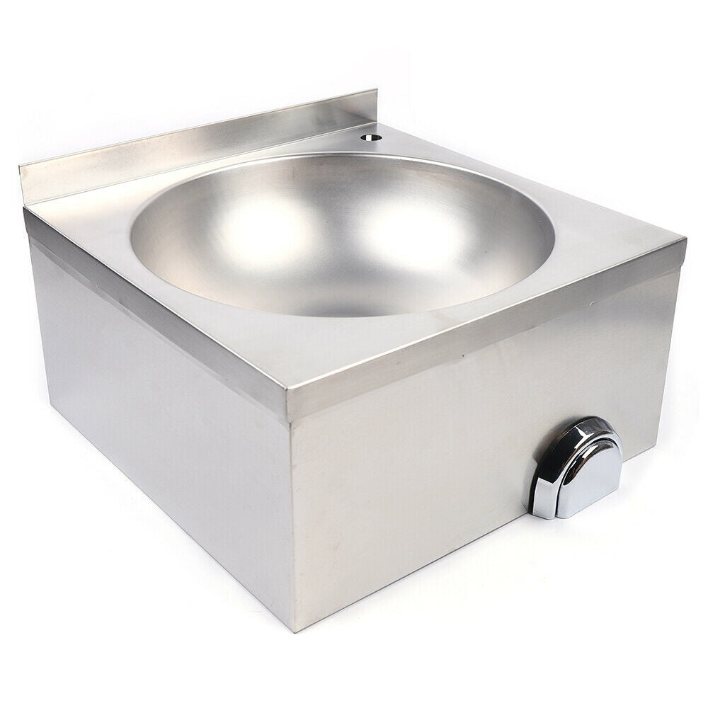 OUKANING Sink Commercial Hand Washing Basin with hot & cold mixer Faucet Stainless Steel