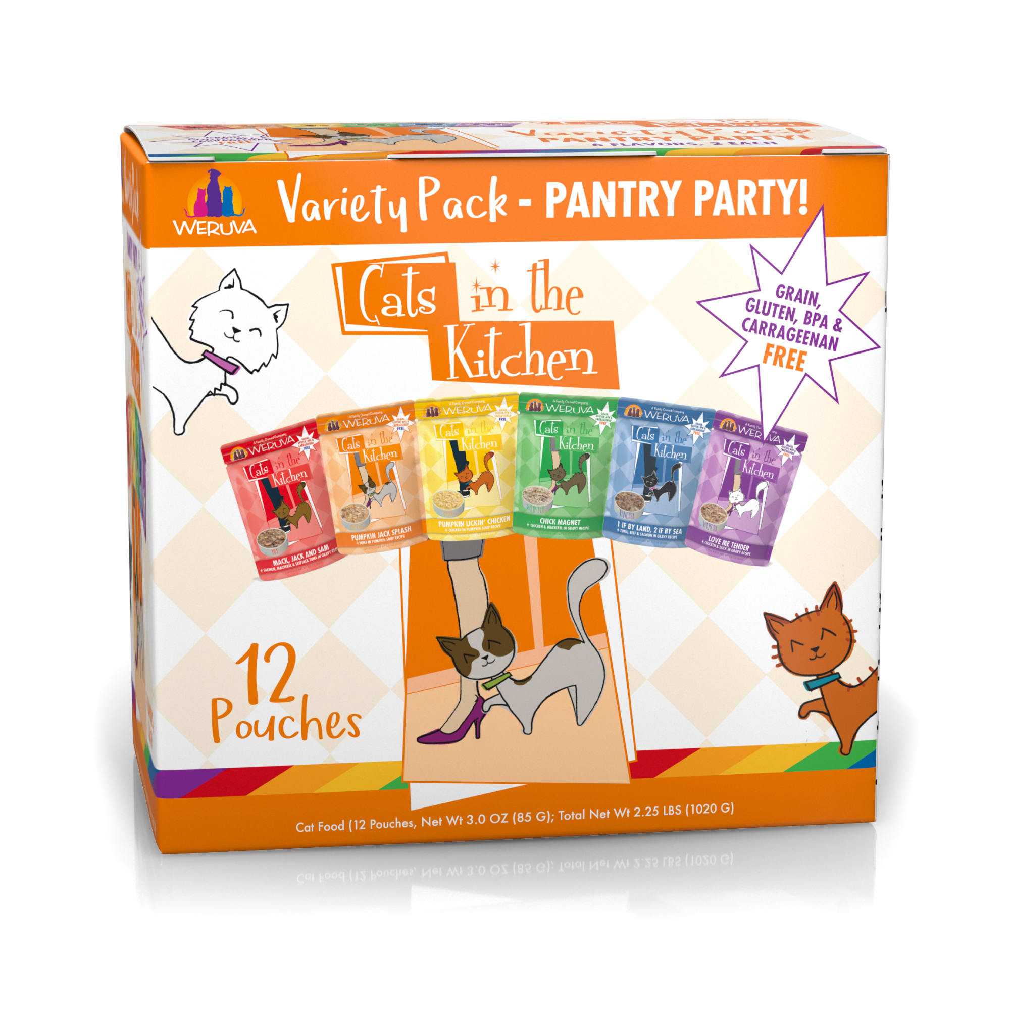 Cats in the Kitchen Originals Pantry Party Variety Pack Wet Cat Food， 3 oz.， Count of 12