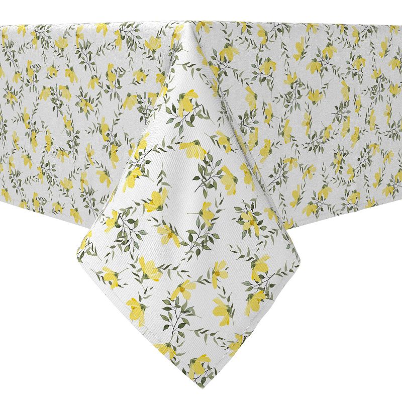 Square Tablecloth， 100% Cotton， 60x60， Summer Backyard Floral