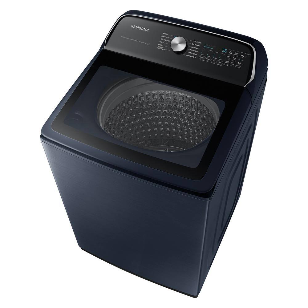  5.4 cu.ft. Smart Top Load Washer with Pet Care Solution and Super Speed Wash in brushed navy blue WA54CG7150AD