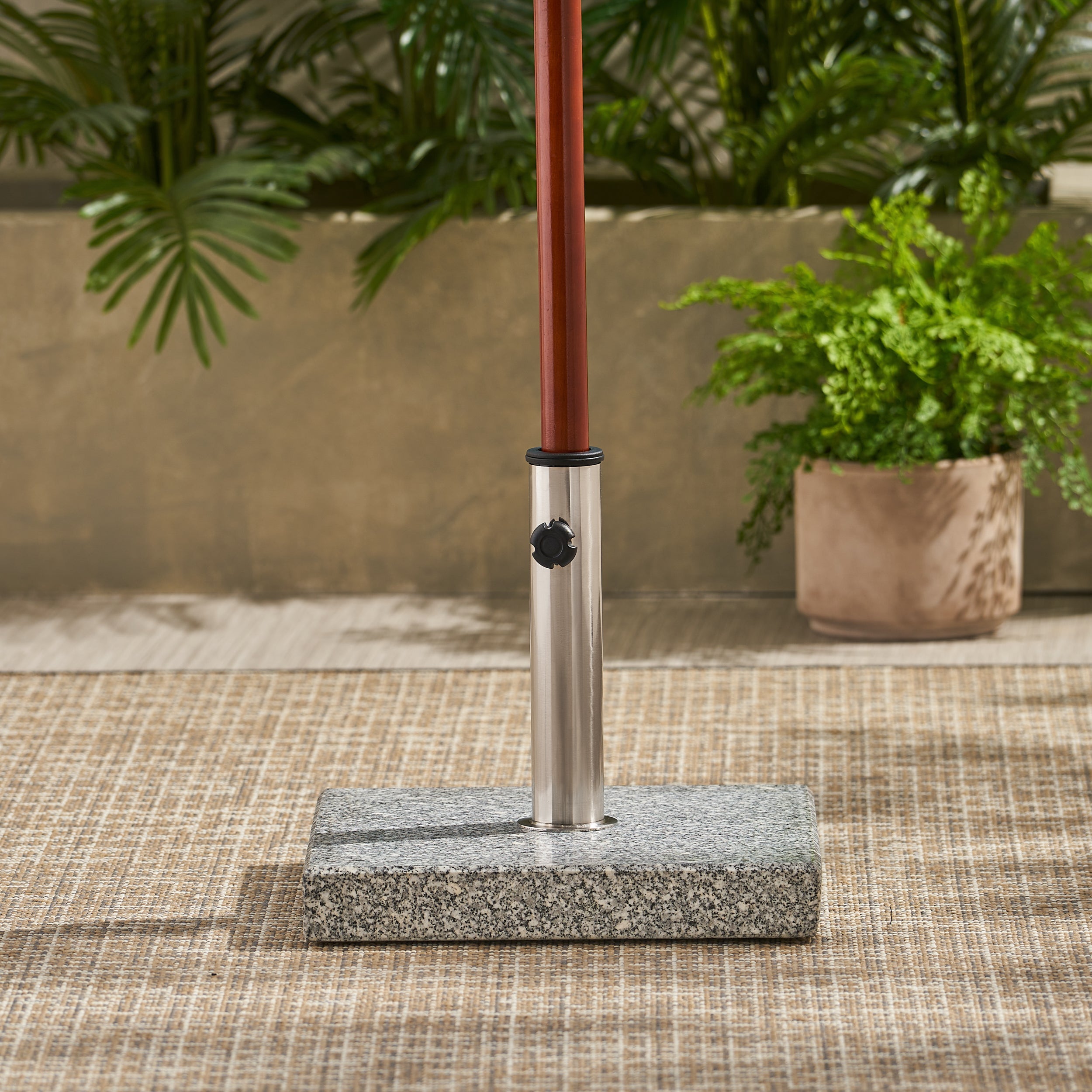 Howard 55-pound Square Grey Granite Umbrella Base