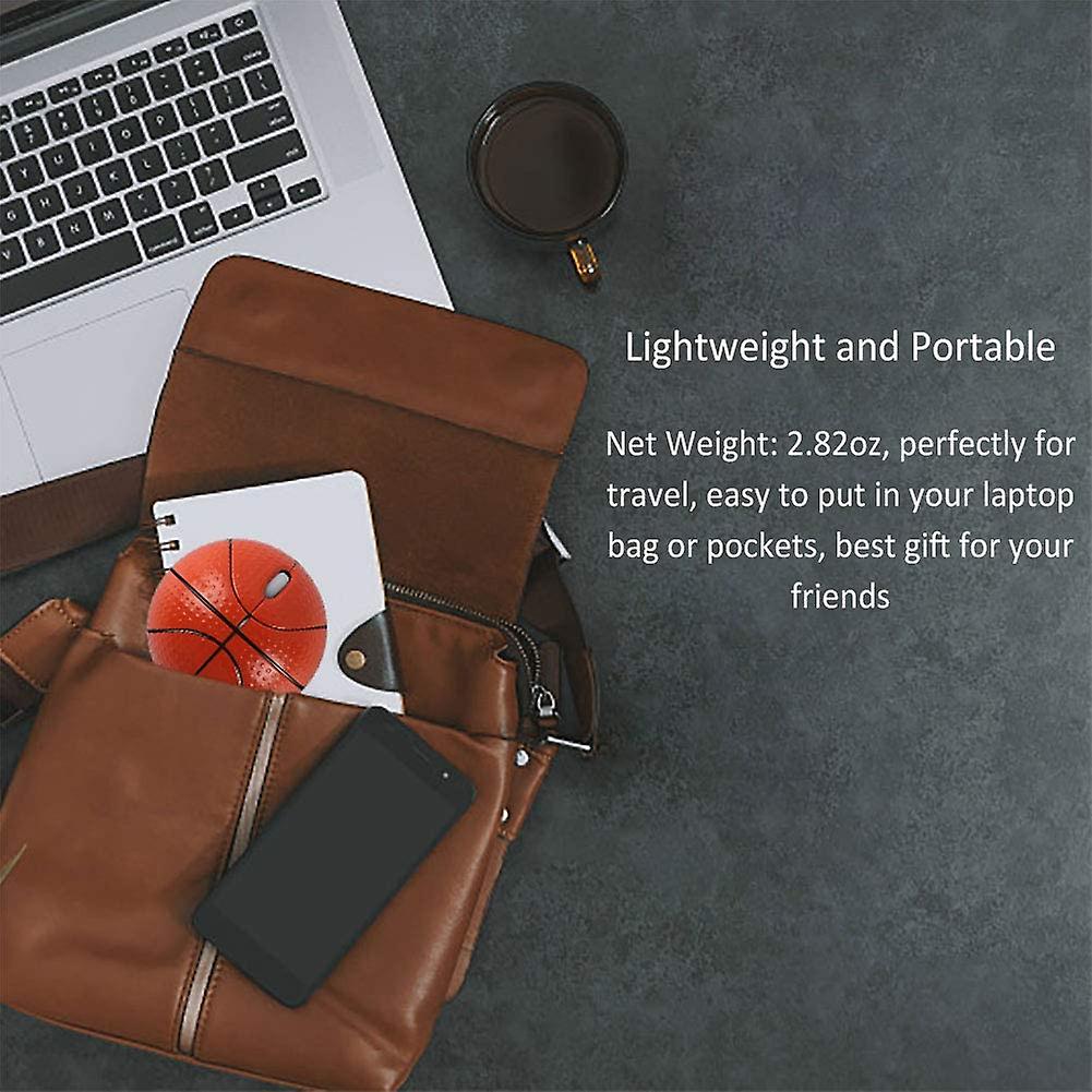 Cool Basketball Shape 2.4ghz Wireless Mouse Optical Mouse Portable Office Mice With Usb Receiver For Pc Computer Laptop Funny Gift (orange)