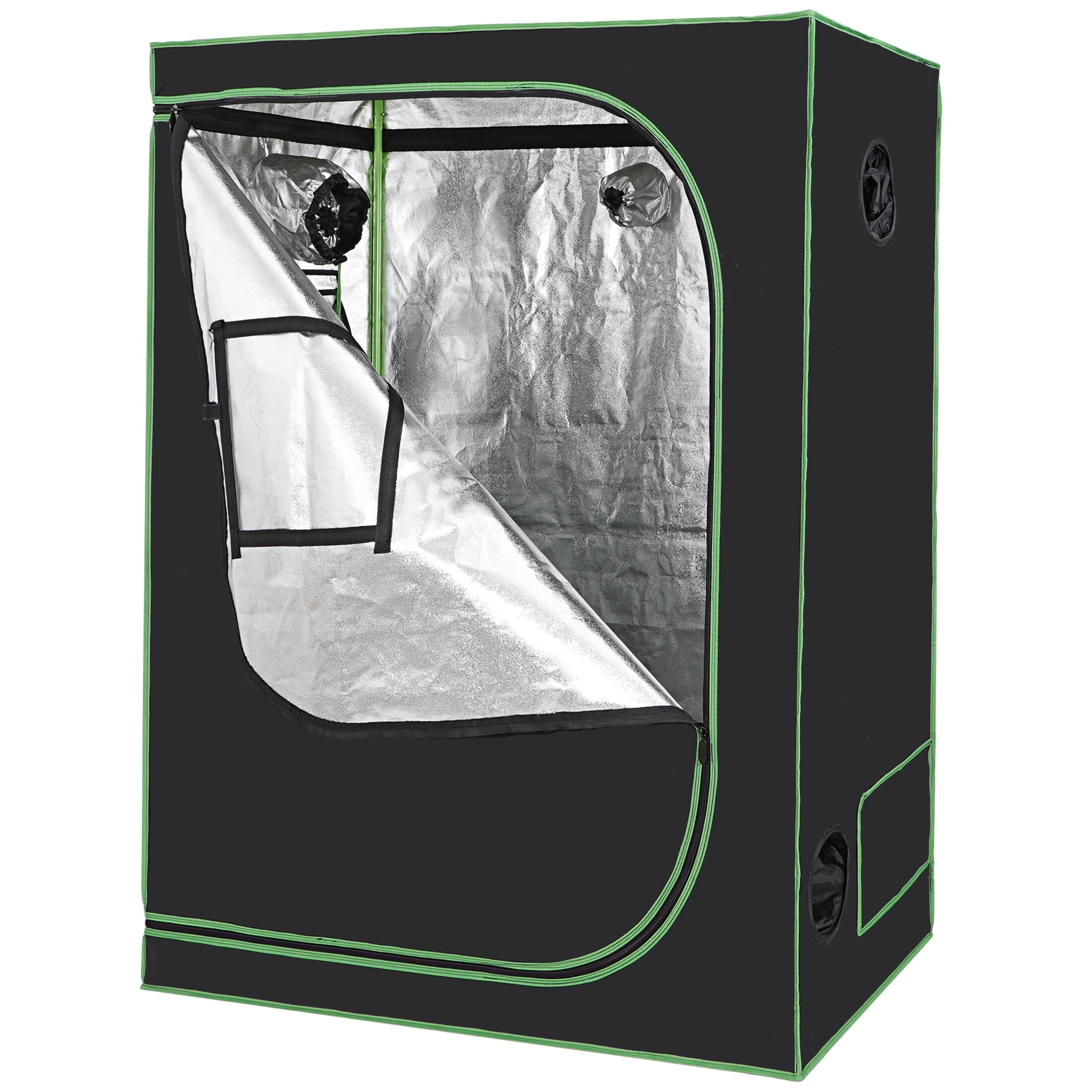 HomGarden 48'' L x 24'' W x 60'' H Indoor Hydroponic Grow Tent High Reflective Mylar W/ Observation Window， Floor Tray