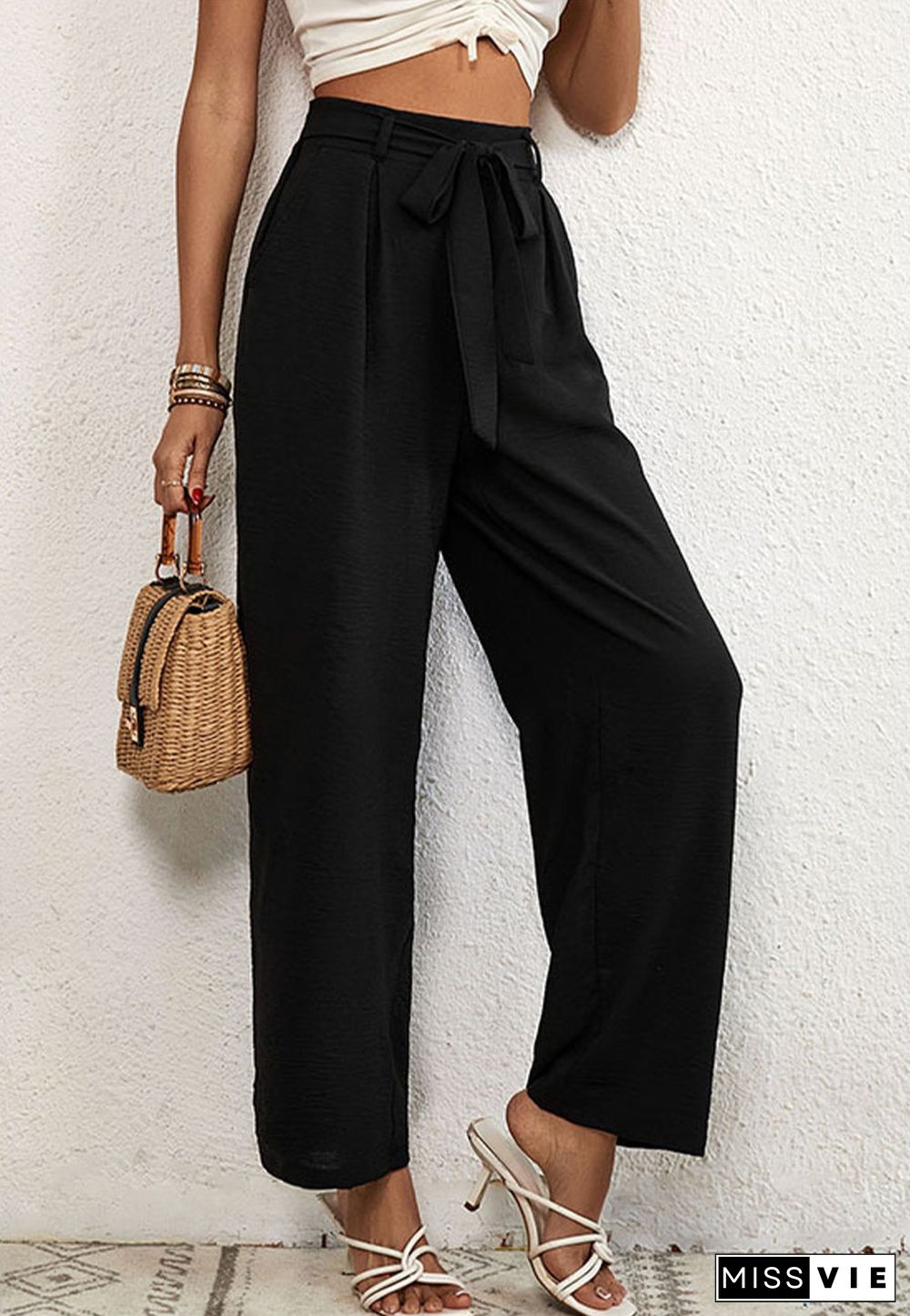 Tie Waist Classic Pants