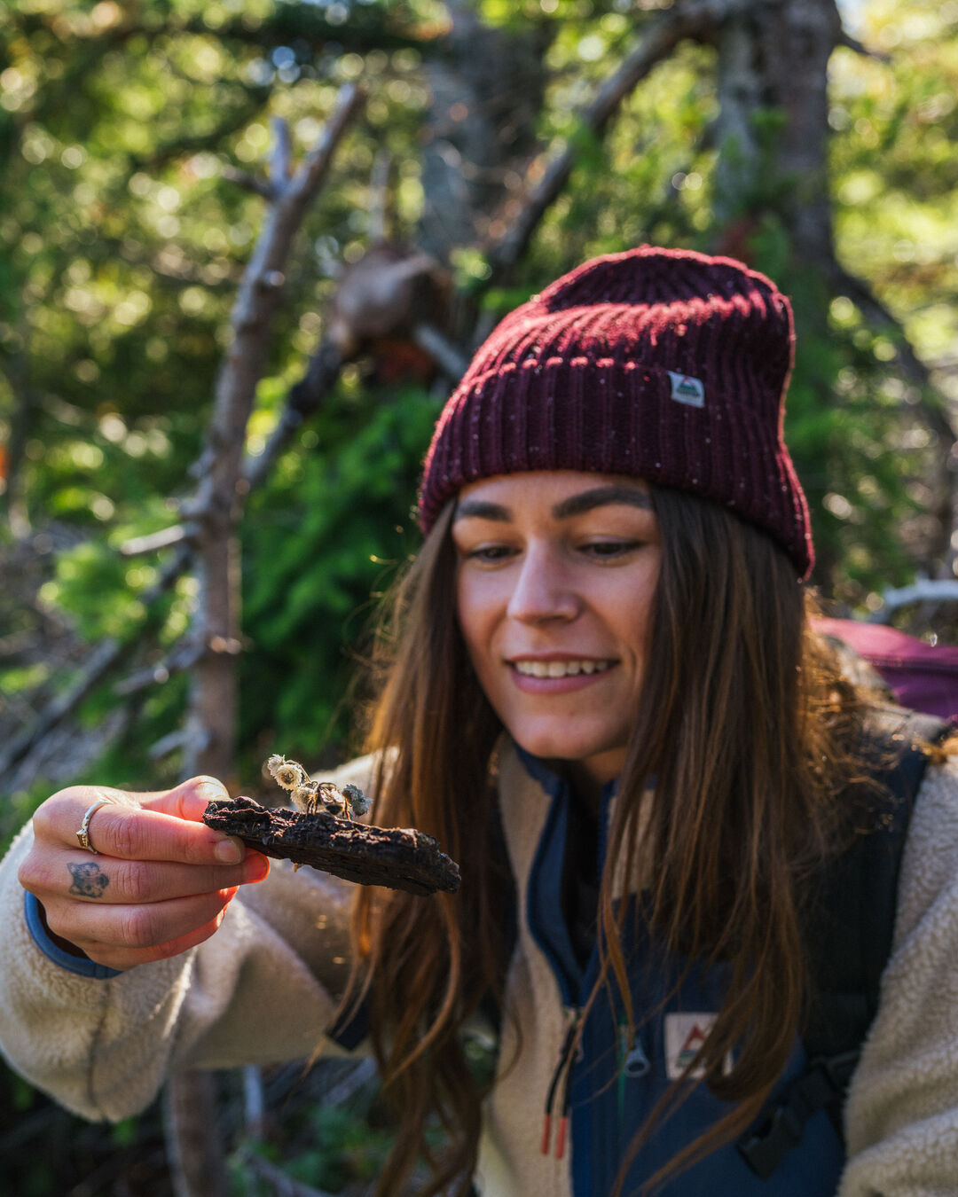 Fisherman 2.0 Recycled Cotton Beanie - Wine