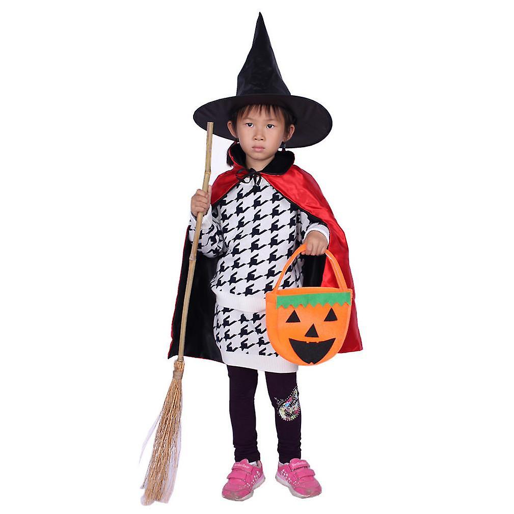 3 Pcs Halloween Cloak Set Cosplay Witch Cape Kids Show Costume Shawl