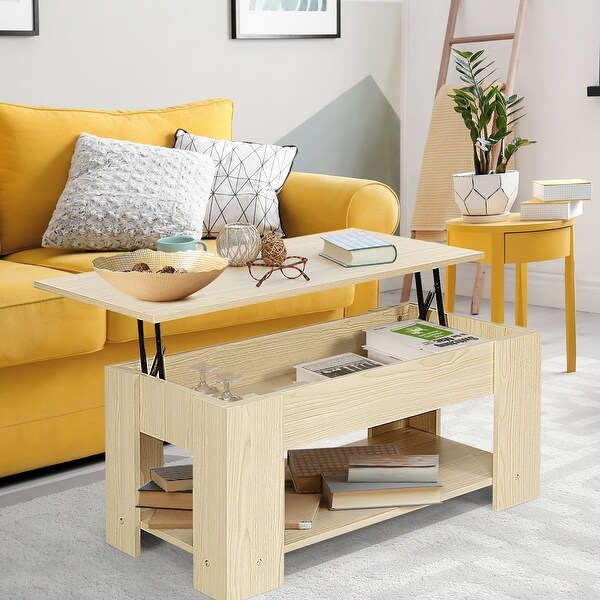 Costway Lift Top Coffee Table Modern Accent Table w/Hidden Storage - See Details