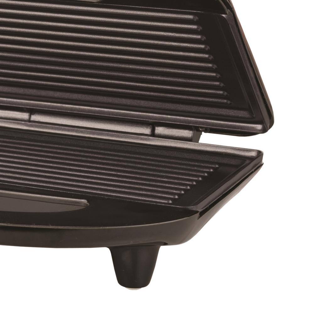 Brentwood Appliances 44 sq. in. Black Stainless Steel Nonstick Panini Press and Sandwich Maker TS-246