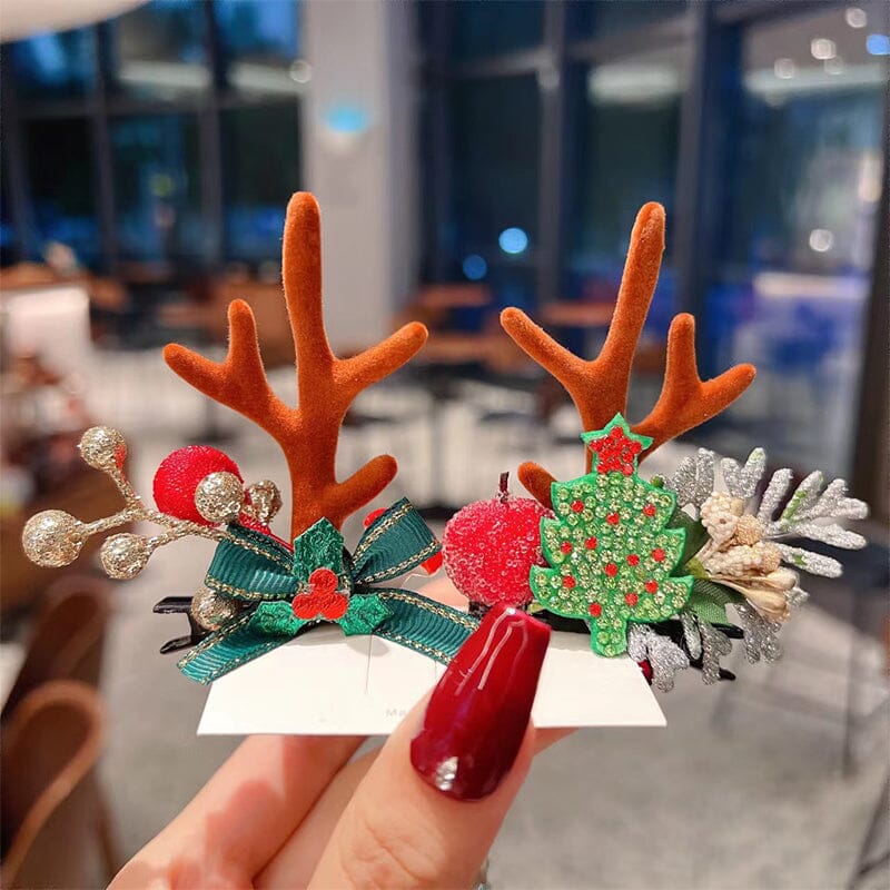 Reindeer Antlers Xmas Hair Clip