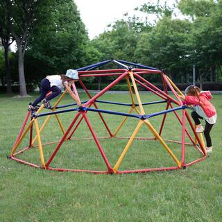 Nyeekoy Outdoor Kids Jungle Gym Climbing Dome Climber Metal Frame Backyard Play Set TH17G0431