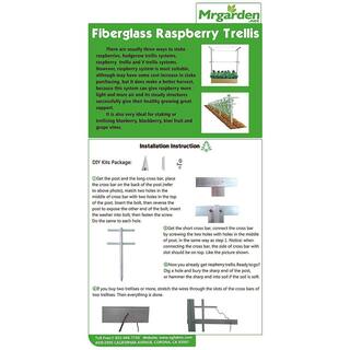 Mr.Garden Raspberry Trellis with Adjustable Arms Raspberry Stake Vineyard Trellie (1-Pack) FRT072W1P