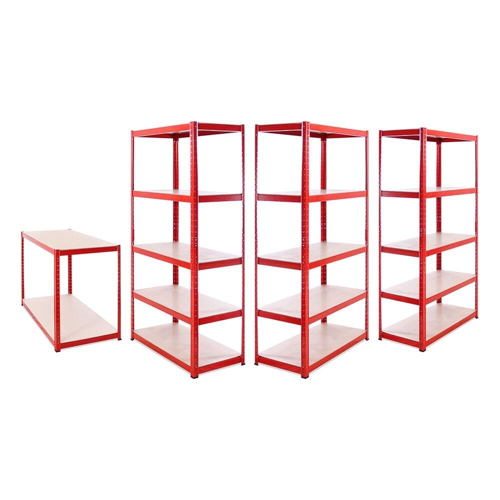 5 Tier Heavy Duty Boltless Shelving Unit (set of 3) Plus Workbench