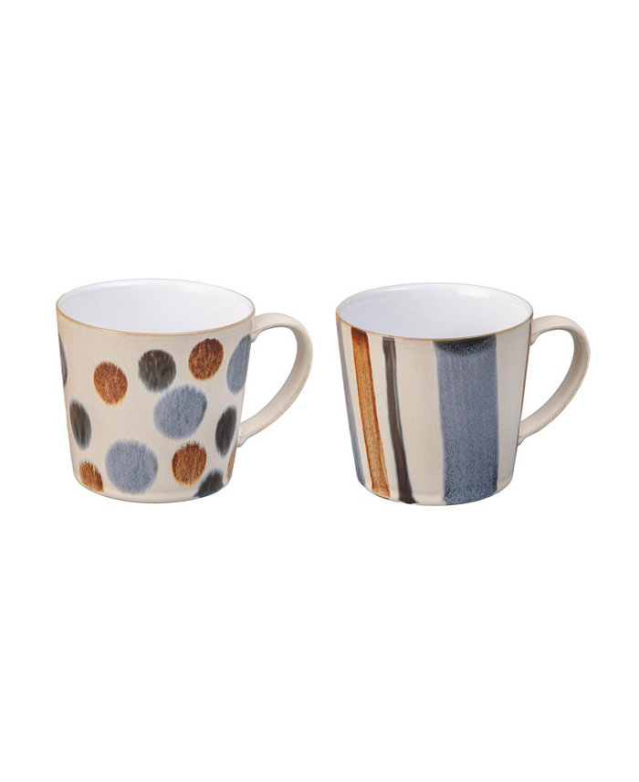 Denby Brown Multi Set of 2 Mugs