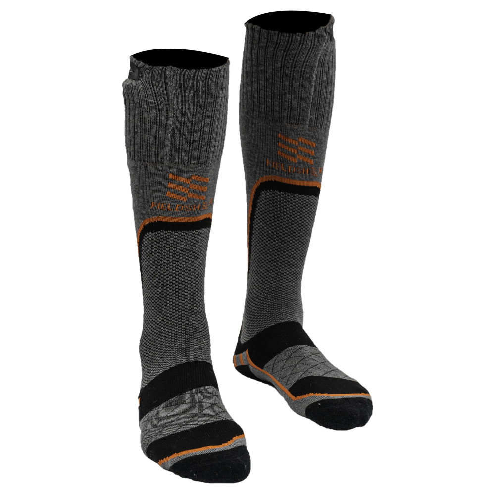 Mobile Warming Premium 2.0 Merino Heated Socks Mens 3.7V Black Large ;