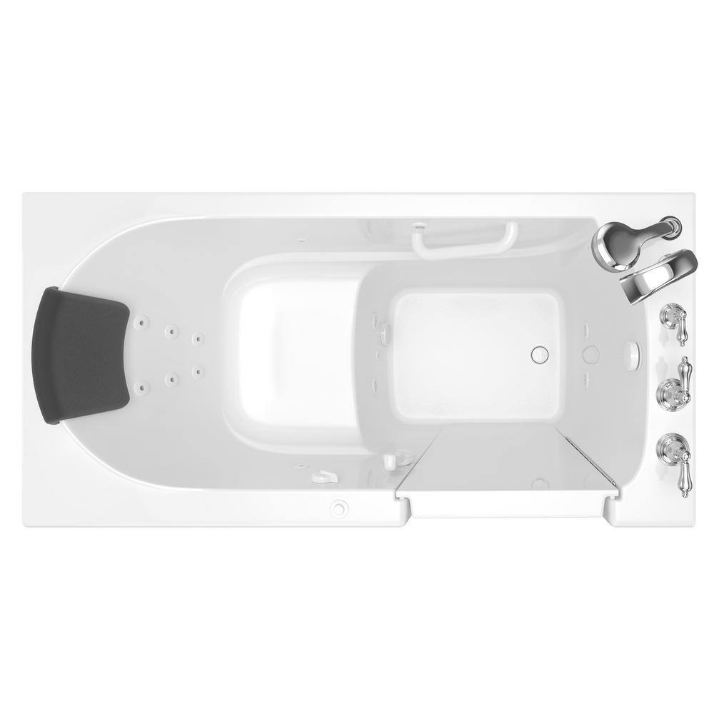 American Standard Gelcoat Premium Series 60 in. Right Hand Walk-In Whirlpool Bathtub in White 3060.109.WRW