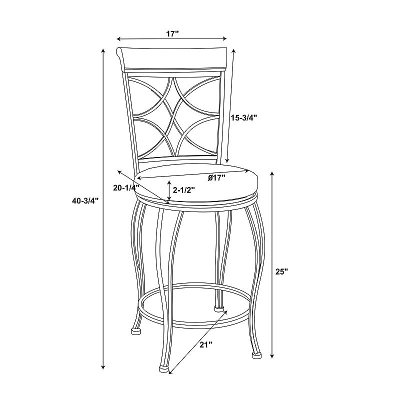 Linon Curves Counter Stool