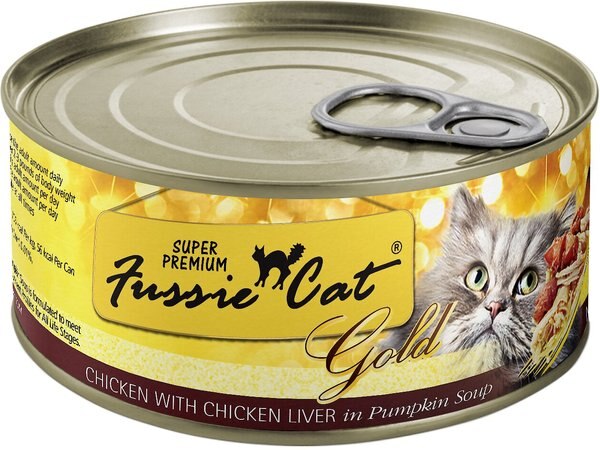 Fussie Cat Super Premium Chicken with Chicken Liver Formula in Pumpkin Soup Grain-Free Canned Cat Food