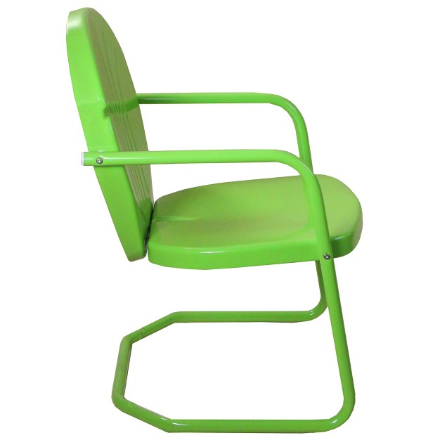 Northlight 34 inch Outdoor Retro Tulip Armchair Lime Green