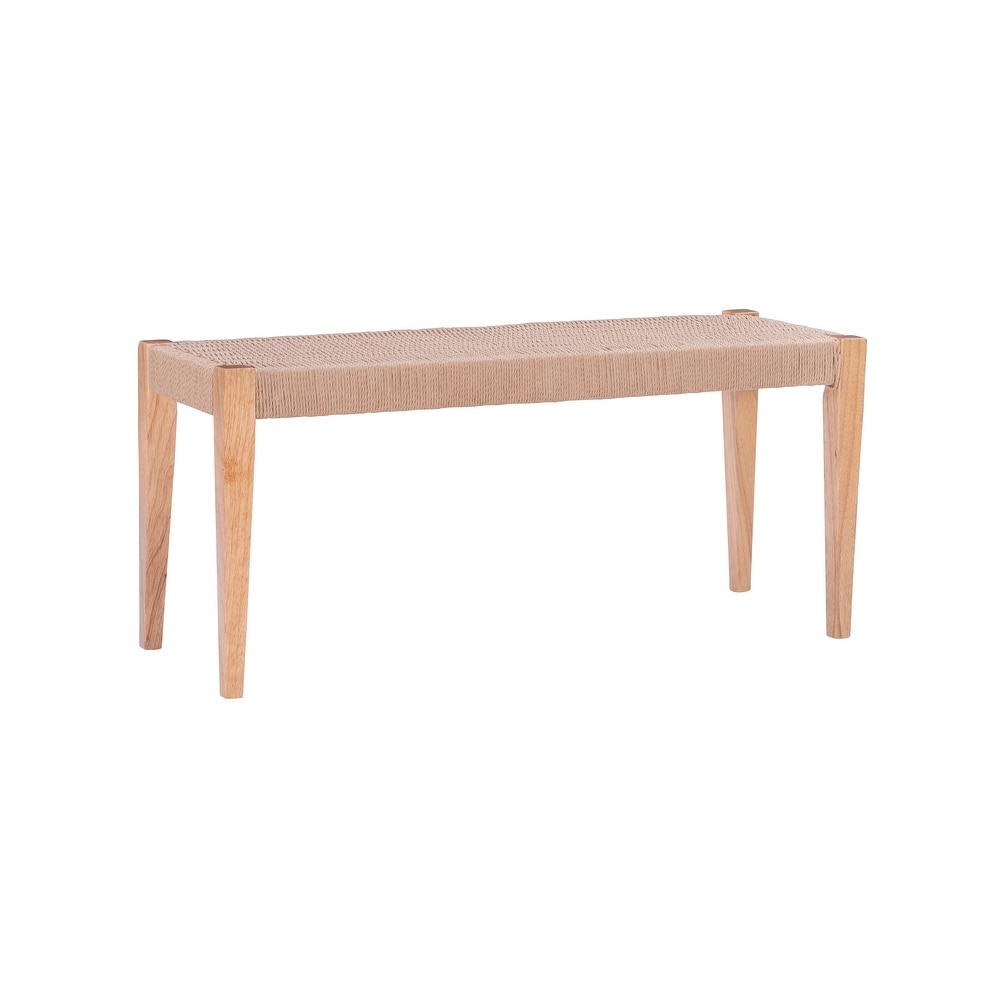 Caelan Basket Weave Dining Bench