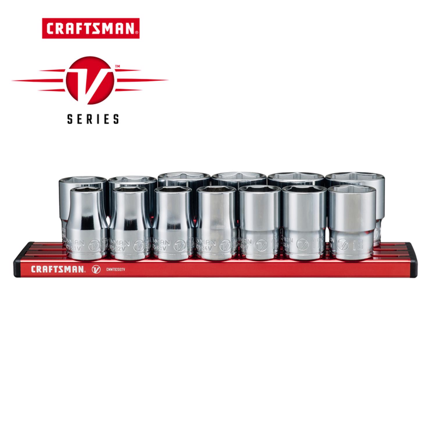 Craftsman V-Series 1/2 in. drive Metric 6 Point Socket Set 13 pc