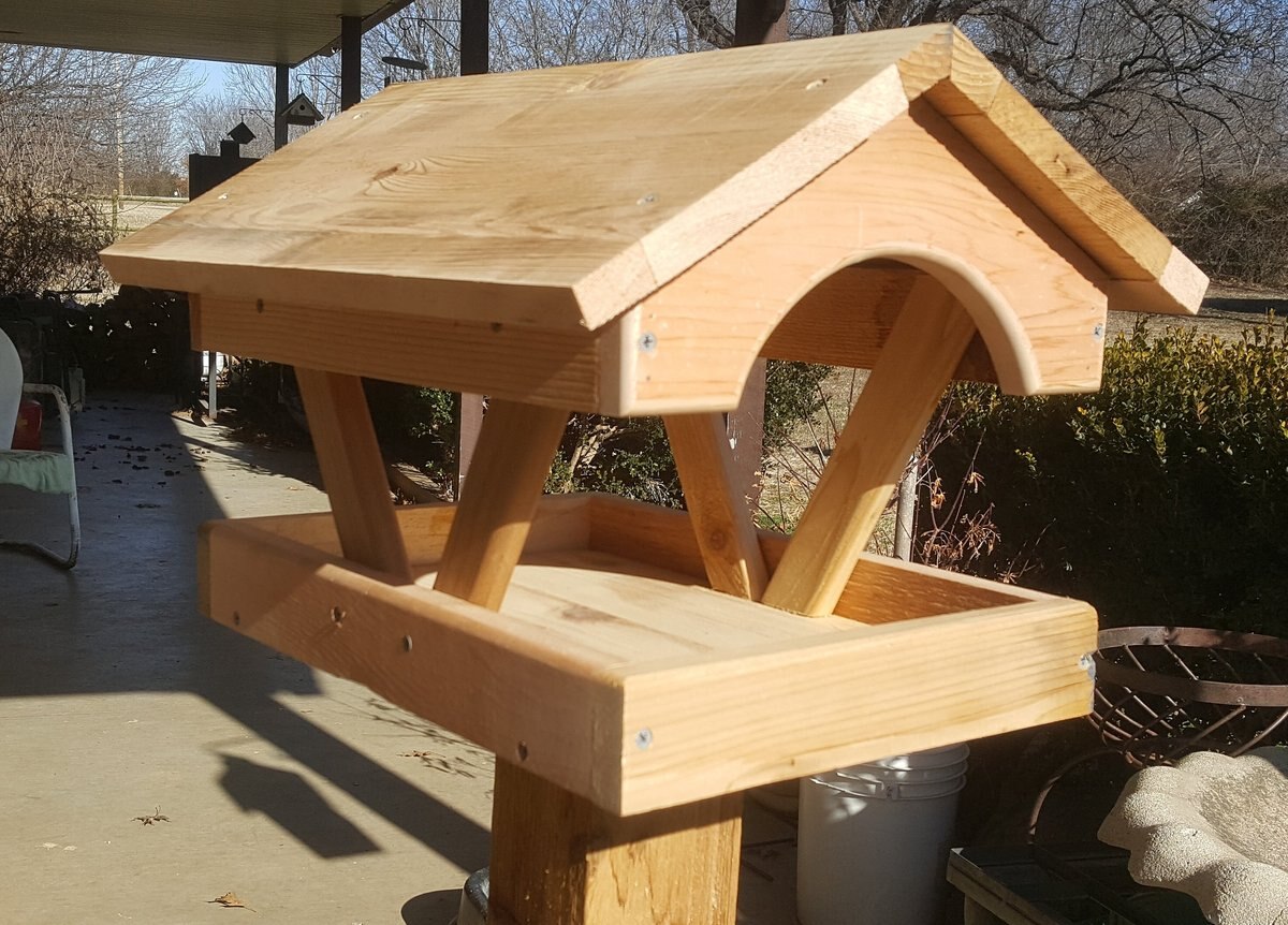 Bird Houses by Mark Fly Thru Cedar Bird Feeder