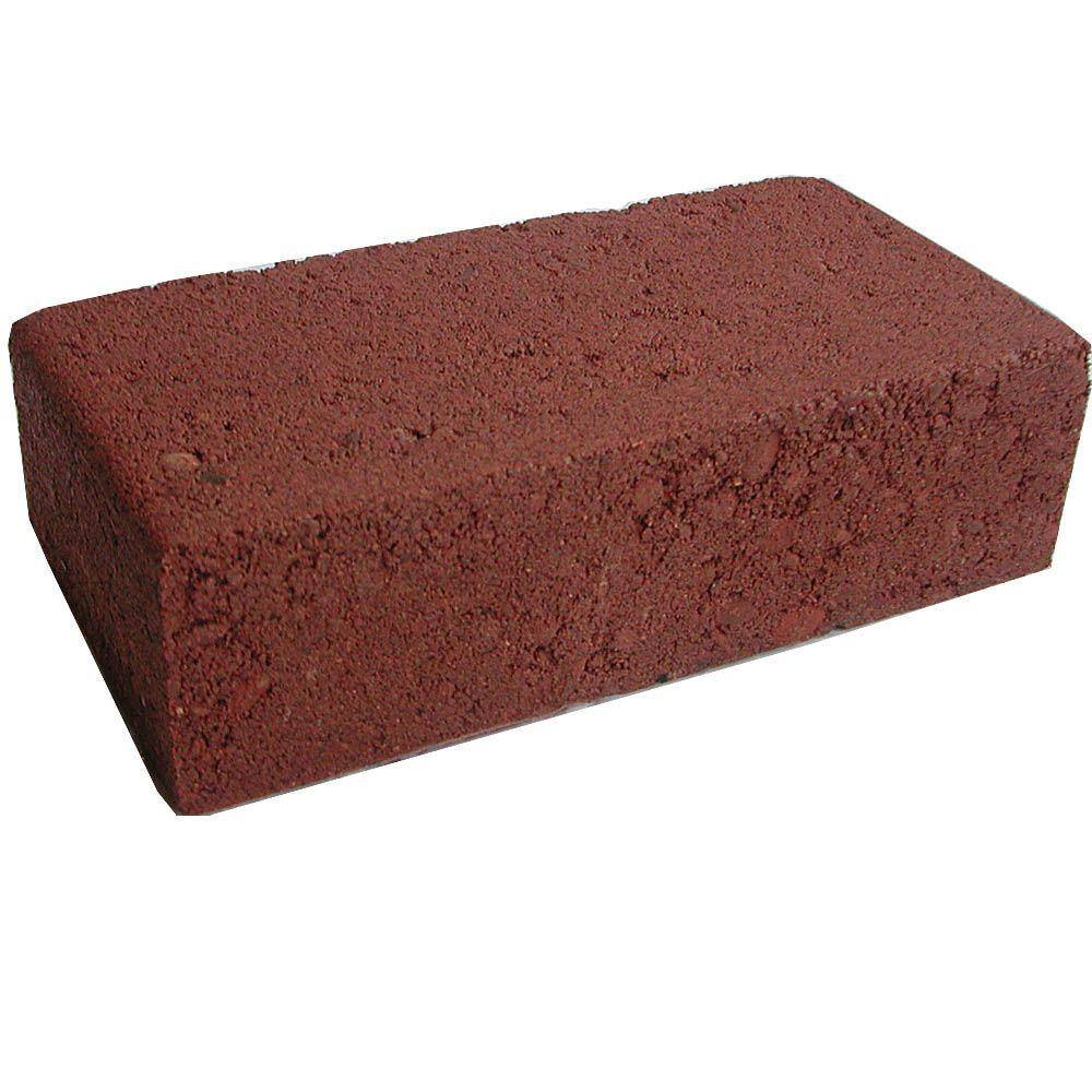 Oldcastle 2 in. x 3 in. x 7 in. Smooth Red Concrete Brick 22330002