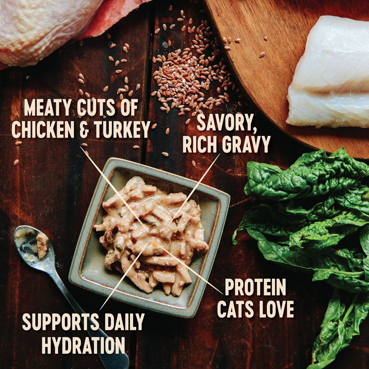 Wellness CORE Grain-Free Hearty Cuts in Gravy Indoor Shredded Chicken and Turkey Recipe Canned Cat Food