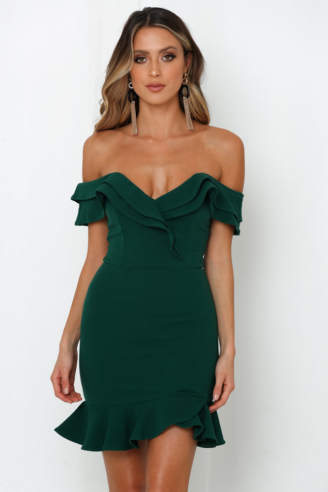 Carrying Your Love Dress Forest Green