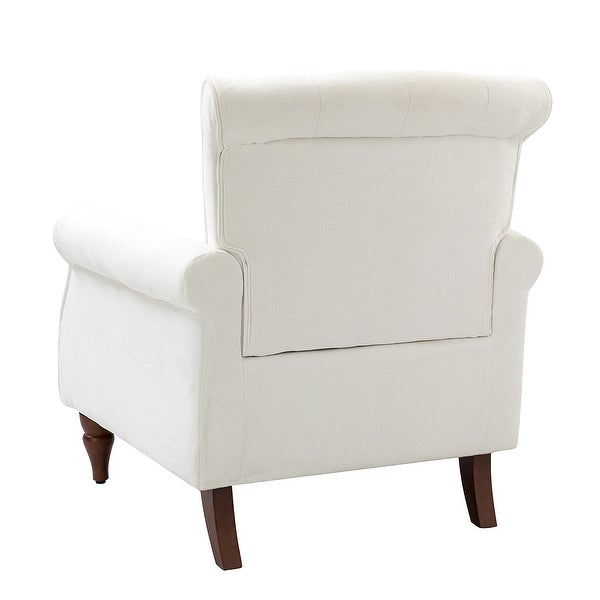 Indiges Upholstered Modern Tufted Accent Arm Chair with Nailhead Trim Set of 2 by HULALA HOME