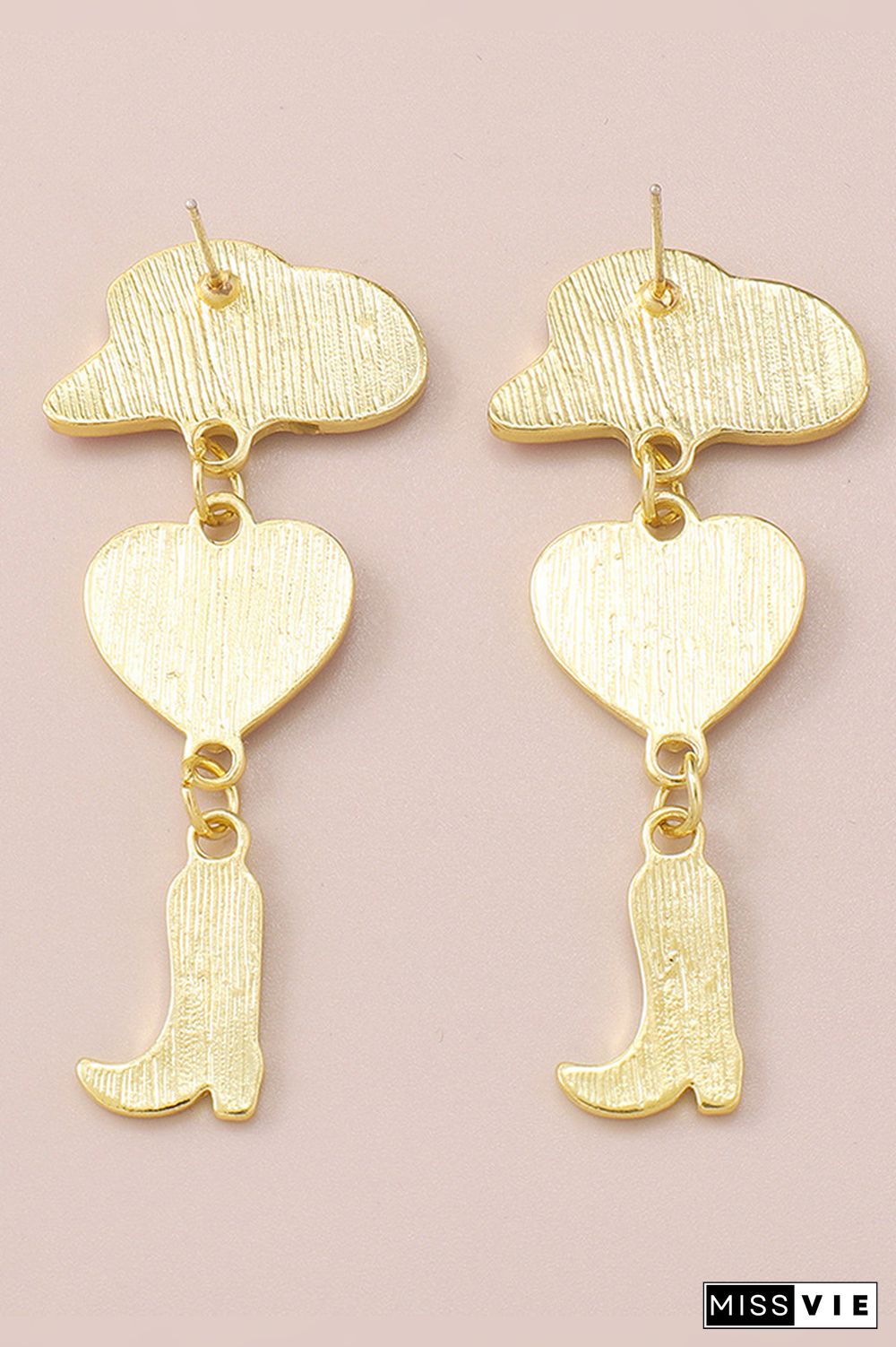 Alloy Heart and Boots Earrings MOQ 5pcs