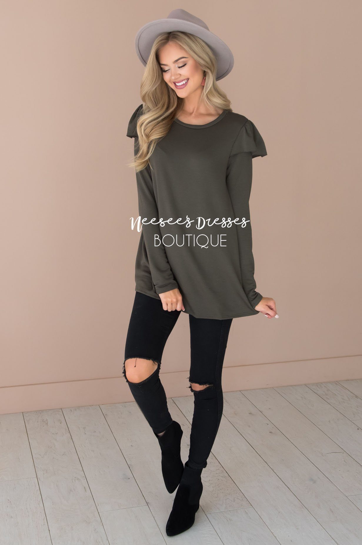 You're So Beautiful Ruffle Sleeve Top