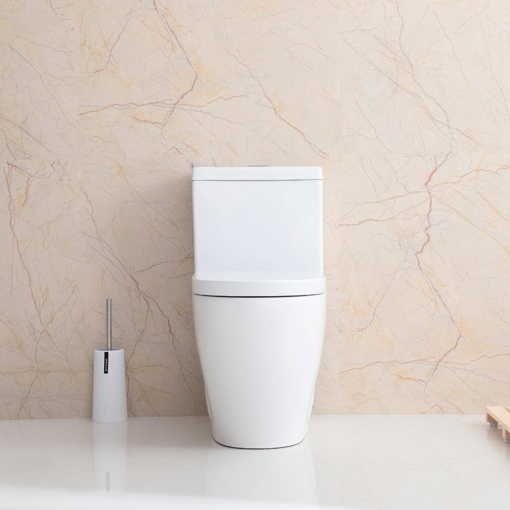 Eridanus Turner One-Piece 1.11.6 GPF Dual Flush Siphon Elongated Toilet in White ERI-1T365