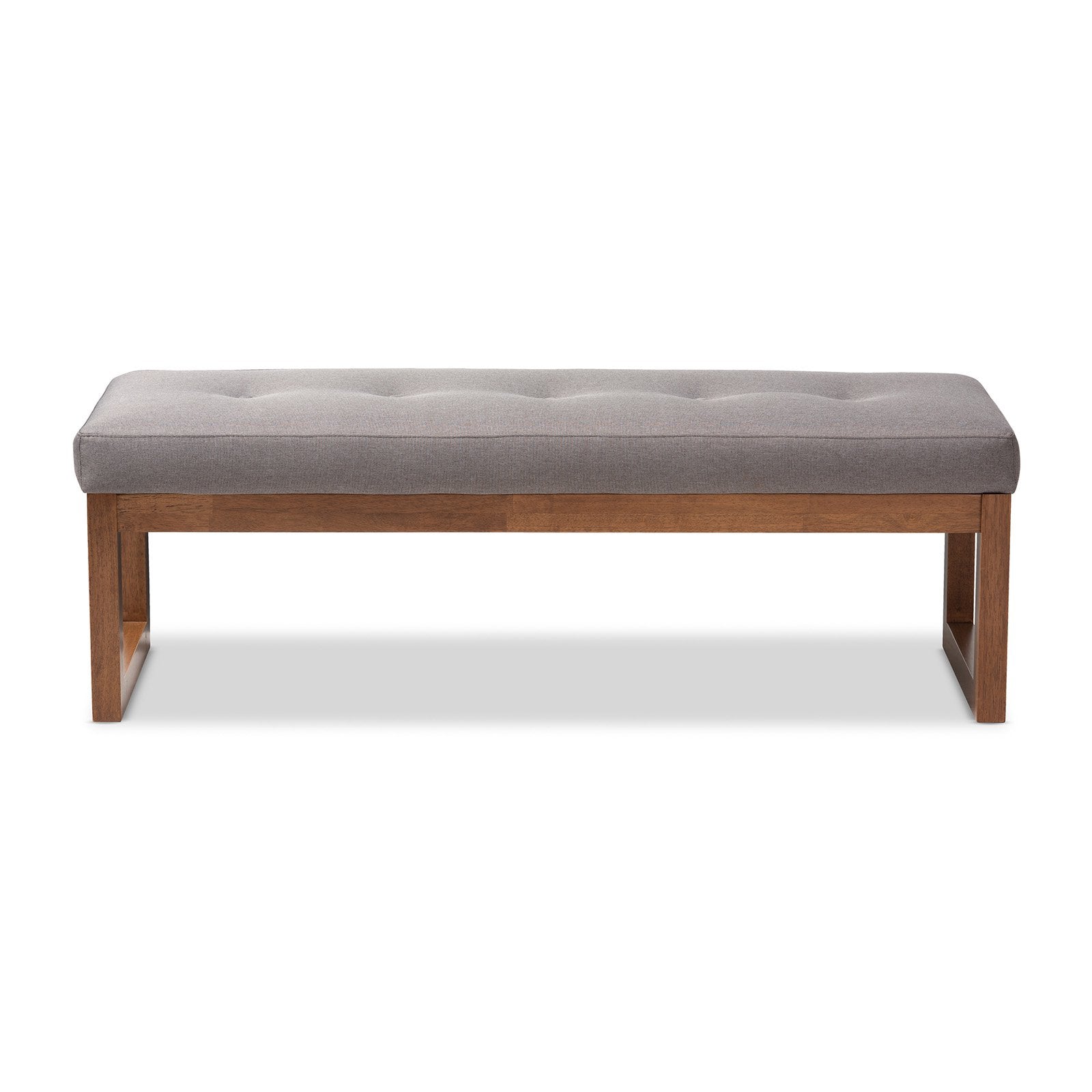 Baxton Studio Caramay Modern and Contemporary Upholstered Wood Bedroom Bench