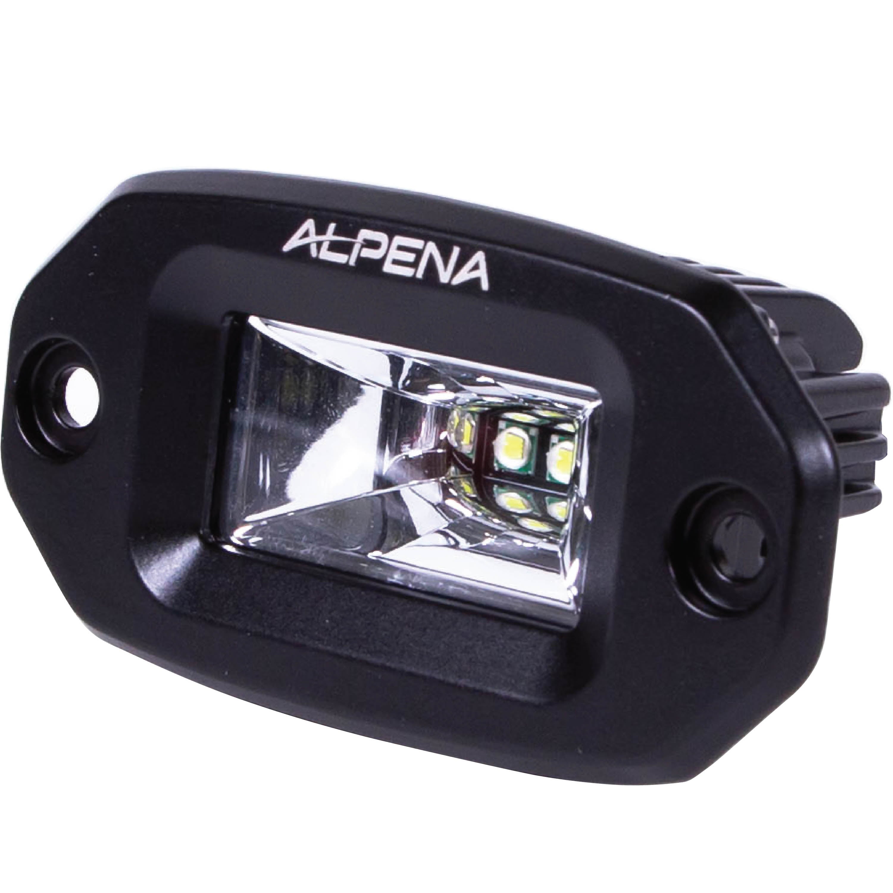 Alpena White Led TrailLite Flush Mount 12V LED Spotlight， Model 77711， Universal Make for Cars， Trucks， SUVs