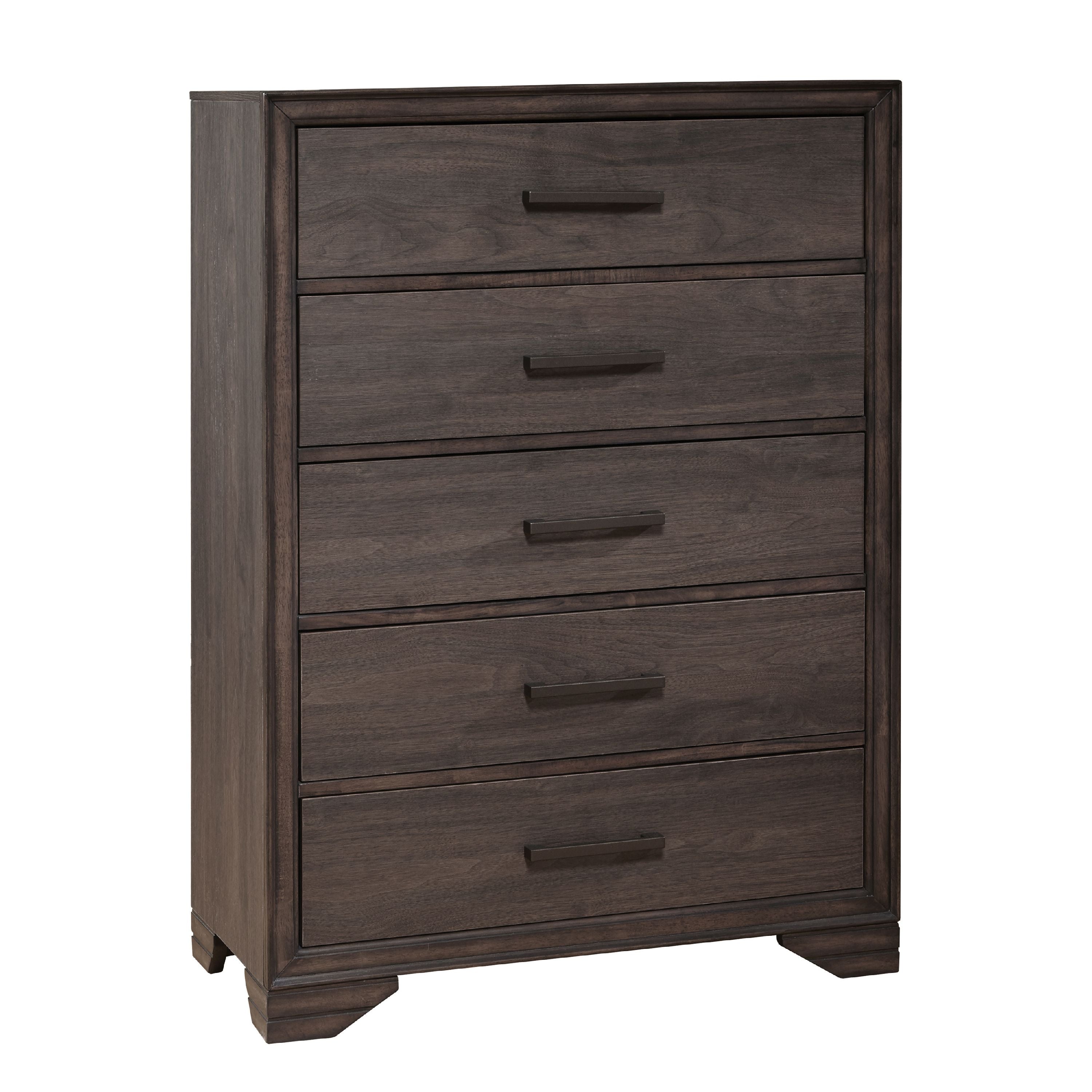 Home Meridian 5 Drawer Kids Chest in Espresso Brown