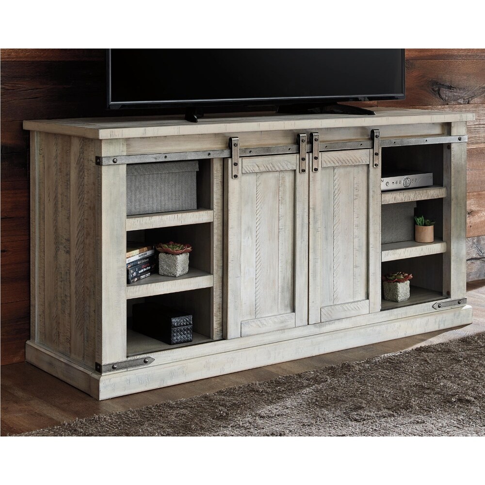 Signature Design by Ashley Carynhurst Casual TV Stand Whitewash