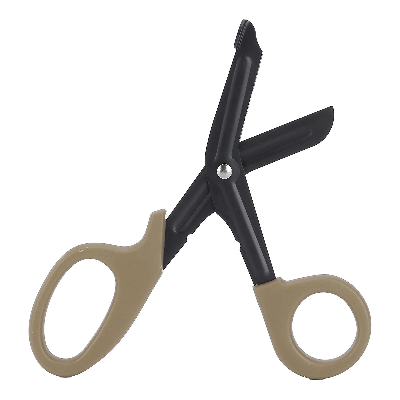 Military Grade Rescue Scissor For Outdoor First Aid Survival Scissor With Toothed Edgetan