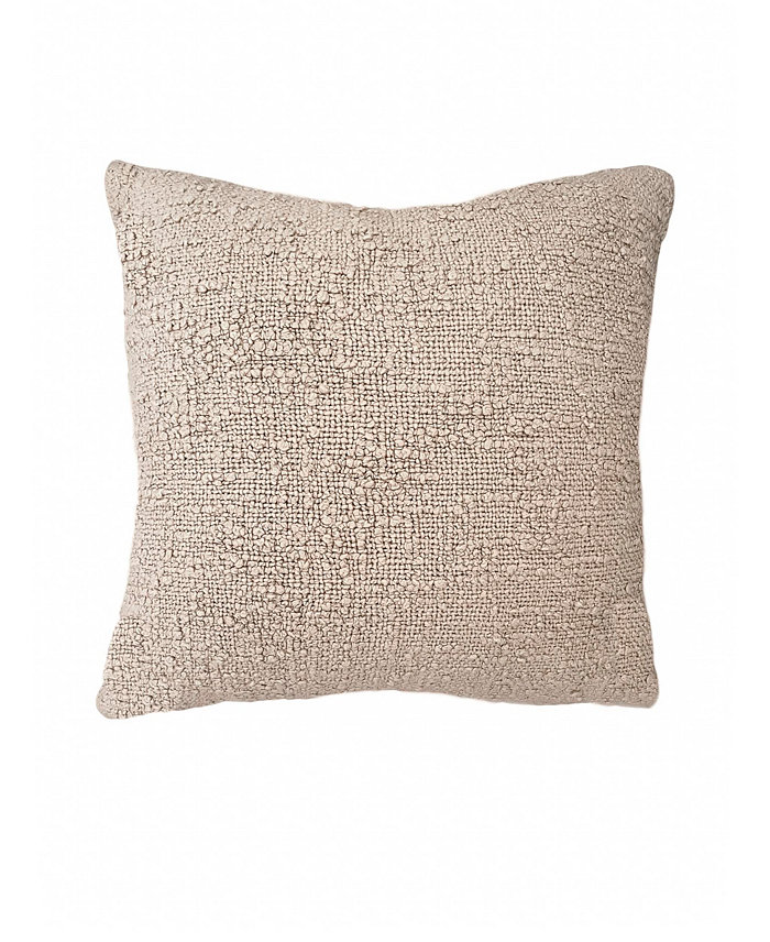 Anaya Home Cozy Cotton Beige Boucle 20x20 Pillow Cover