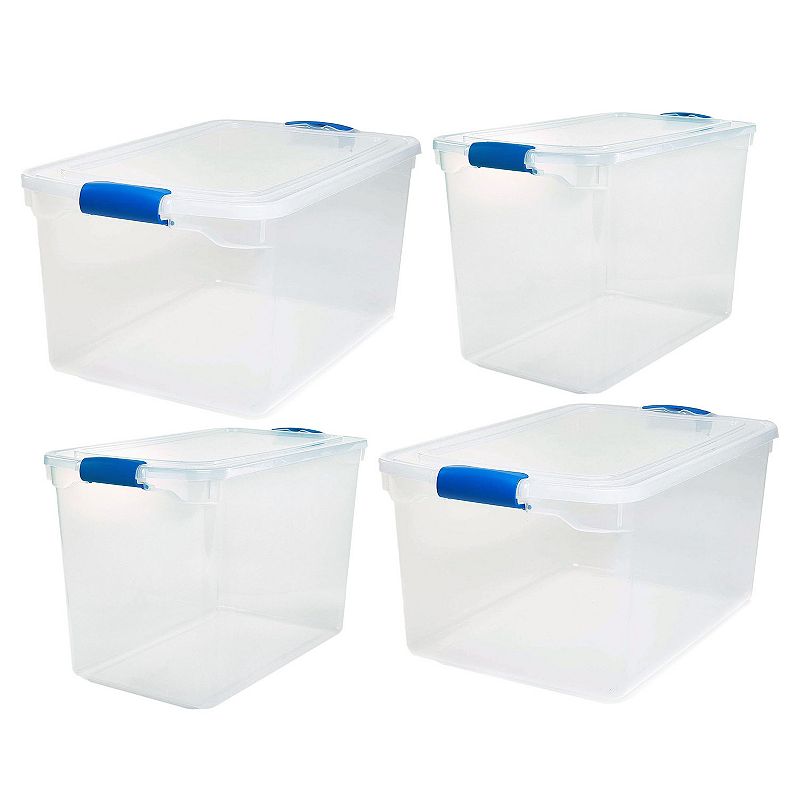 Homz 112 Quart Storage Container 2 Pack with 66 Quart Storage Container 2 Pack