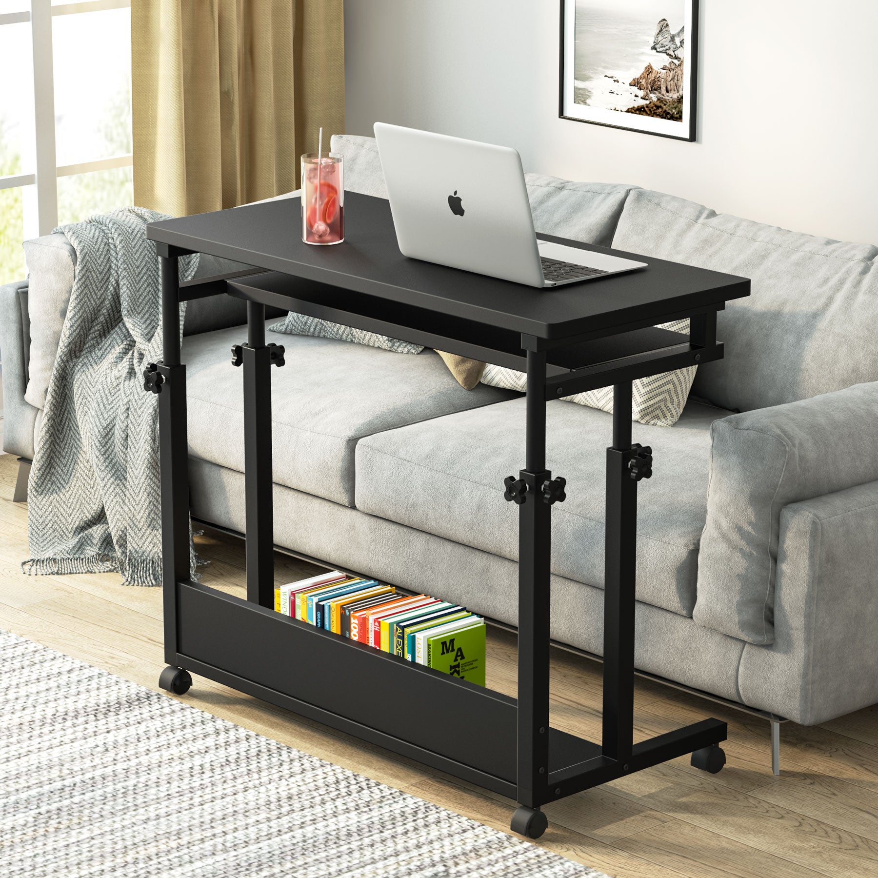 Height Adjustable Desk, Rolling Standing Desk Portable Desk