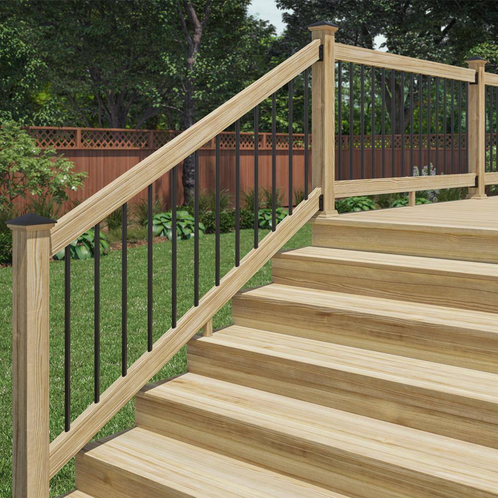 ProWood 6 ft. Southern Yellow Pine Stair Rail Kit with Aluminum Round Balusters 447301