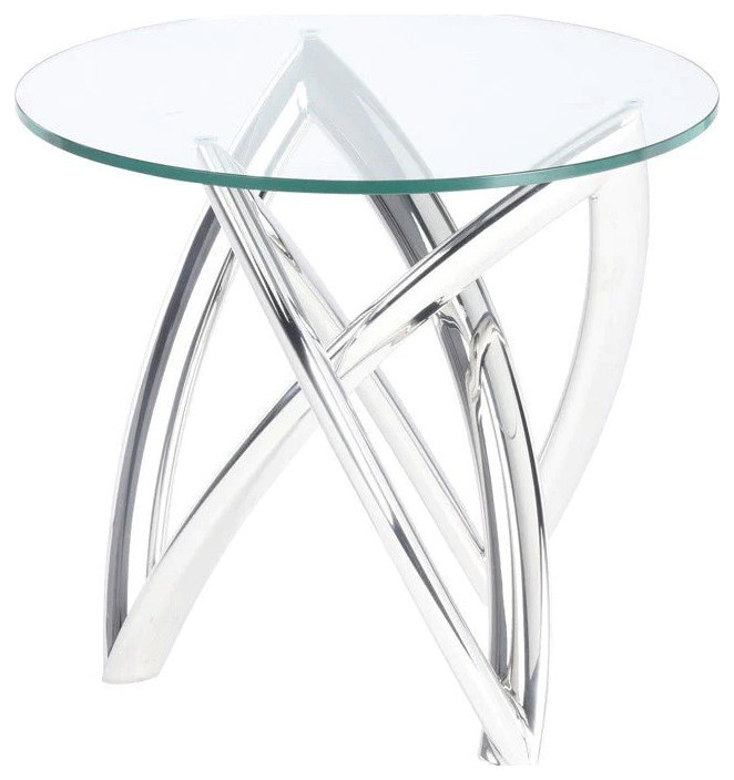 Serafina Silver Side Table   Contemporary   Side Tables And End Tables   by Virgil Stanis Design  Houzz