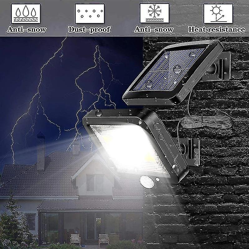 Solar Outdoor Wall Lights， 56 Led 3 Lighting Modes Solar Powered Security Lamp Motion Sensor Waterpr