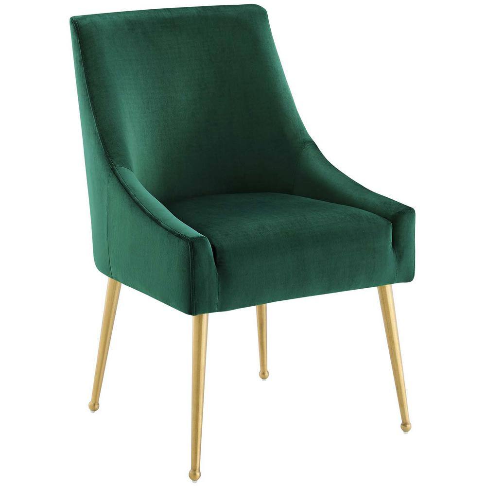 MODWAY Discern Green Upholstered Performance Velvet Dining Chair EEI-3508-GRN