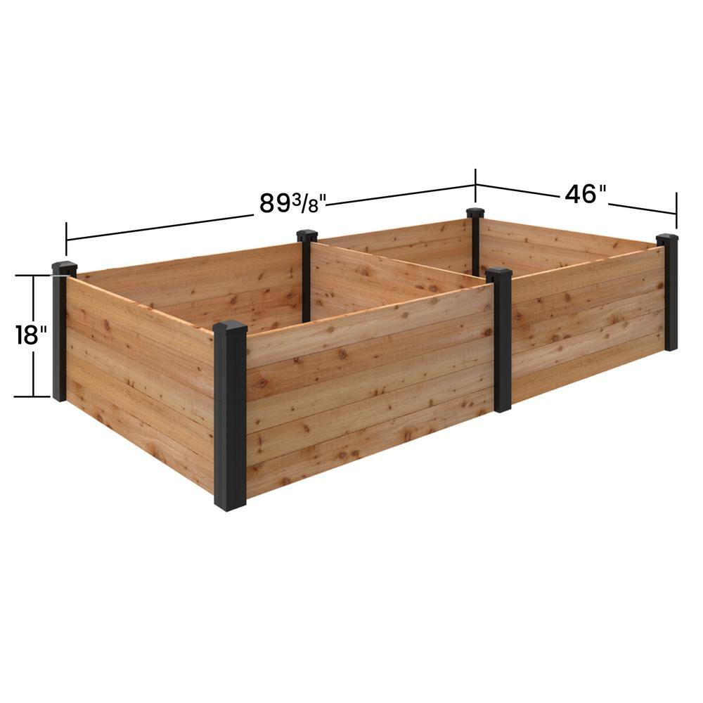 Outdoor Essentials Haven 4 ft. x 8 ft. Natural Cedar Raised Garden Bed (18 in. H) 472549
