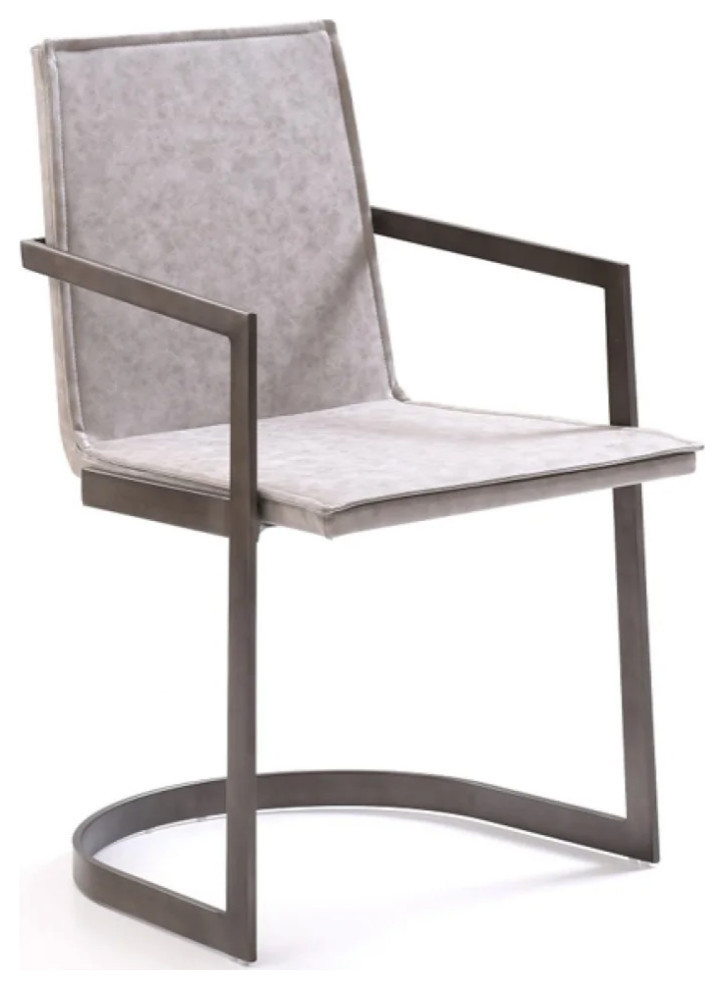 Victor Modern White Wash Gray Dining Chair  Set of 2   Transitional   Dining Chairs   by V.S.D Furniture  Houzz